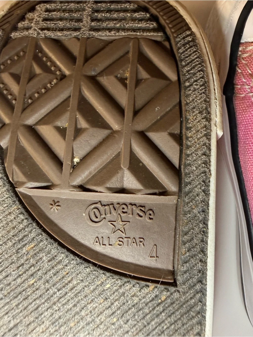 Converse Kids Pink Canvas Low-Top Sneakers with White Trim